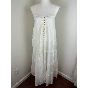 New w/FLAW Show Me Your Mumu Gracie Midi Dress White- Small